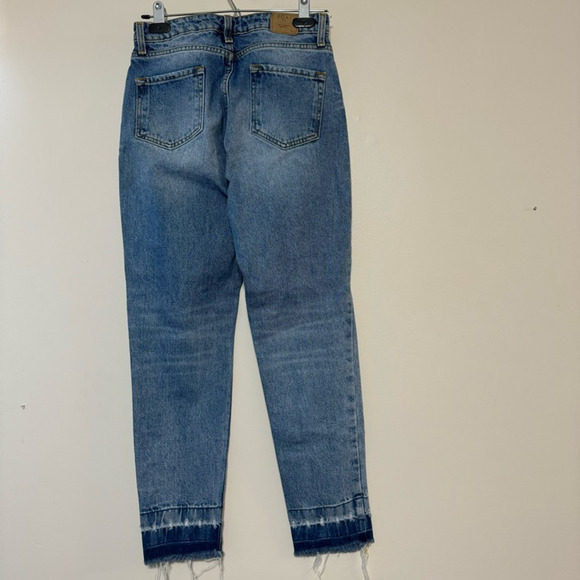 Koaj Norini Boyfriend Straight Leg Jeans Women's 4 Blue Distressed Medium Wash - Picture 4 of 10